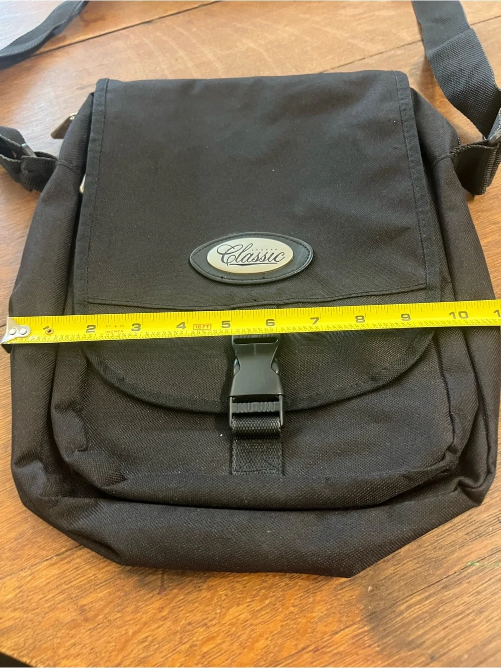 Classic Black Messenger Shoulder Bag Unisex